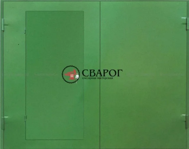 Гаражные распашные ворота с калиткой