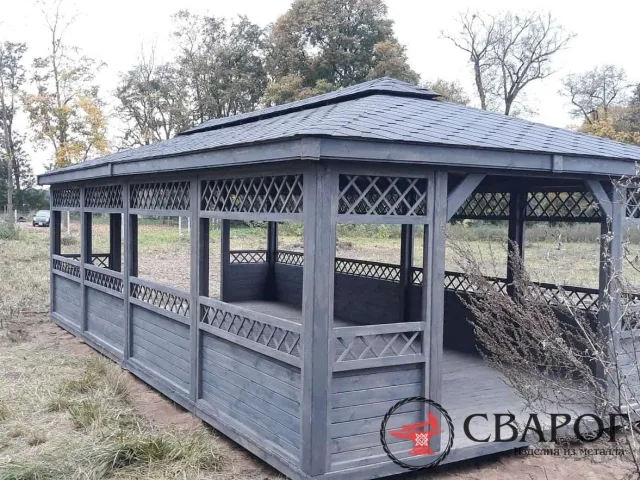 Беседка из бруса "Орион" 8 на 4 м