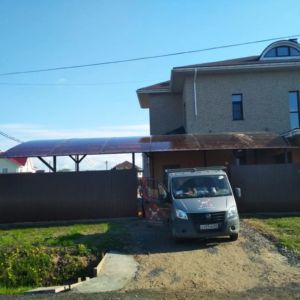 Навес из поликарбоната фото 3