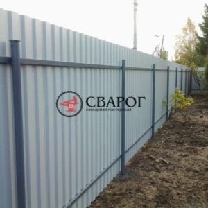 Забор на двух лагах фото с обратной сторны