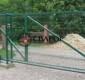 Откатные ворота 3д 2