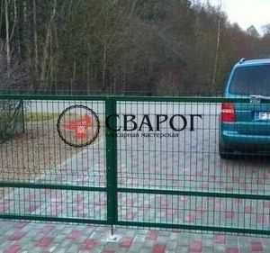 Распашные ворота 3д 3
