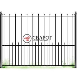 Сварной забор с элементами ковки А3200 вариант 1