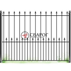 Сварной забор с элементами ковки А3200 вариант 3