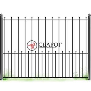 Сварной забор с элементами ковки А3200 вариант 4
