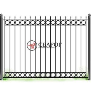 Кованое ограждение симметричное А3270 вариант 2