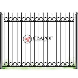 Кованое ограждение симметричное А3270 вариант 3
