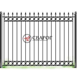 Кованое ограждение симметричное А3270 вариант 4