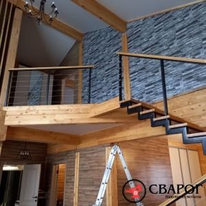 Лестница Ламия с тросовыми перилами 2