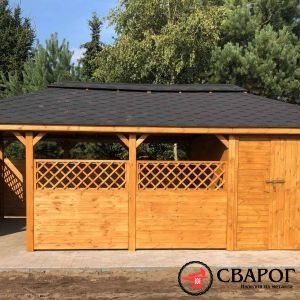 Коттедж + беседка Аврора Бореалис 7 × 3