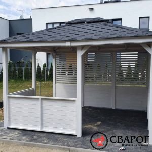 Беседка белая Космос 3х4