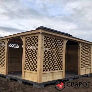 Беседка Меркурий + дом Гравитация 7 × 3