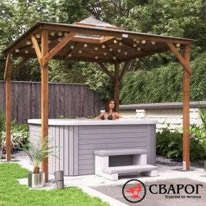 Открытая беседка «Эрин» с куполом 2,5м x 2,5м