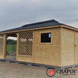 Беседка Меркурий + дом Гравитация 7 × 3