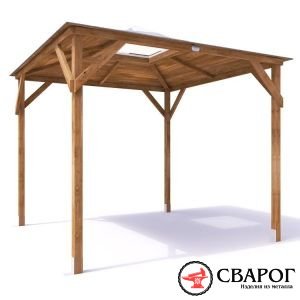 Открытая беседка «Эрин» с куполом 2,5м x 2,5м