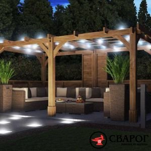 Полустенная беседка «Артемис» 5м x 3м