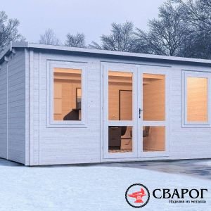 Изолированный бревенчатый дом «Лантера» 5м х 4м