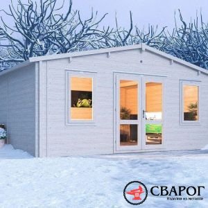 Изолированный бревенчатый коттедж «Авангард» 6м х 5м