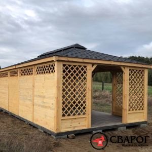 Беседка Меркурий + дом Гравитация 7 × 3