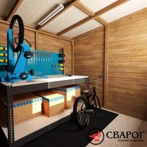 Обработанный давлением сарай «Папа» 2,5 м x 2,5 м