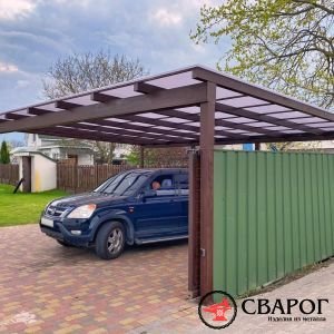 Односкатный навес для автомобилей Н-050 фото 3