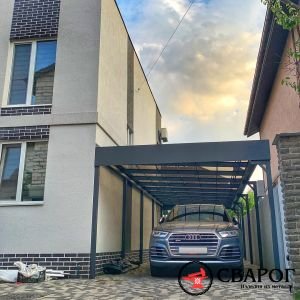 Односкатный навес для автомобилей Н-020 фото 2