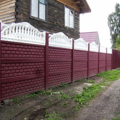 Забор бетонный наборный