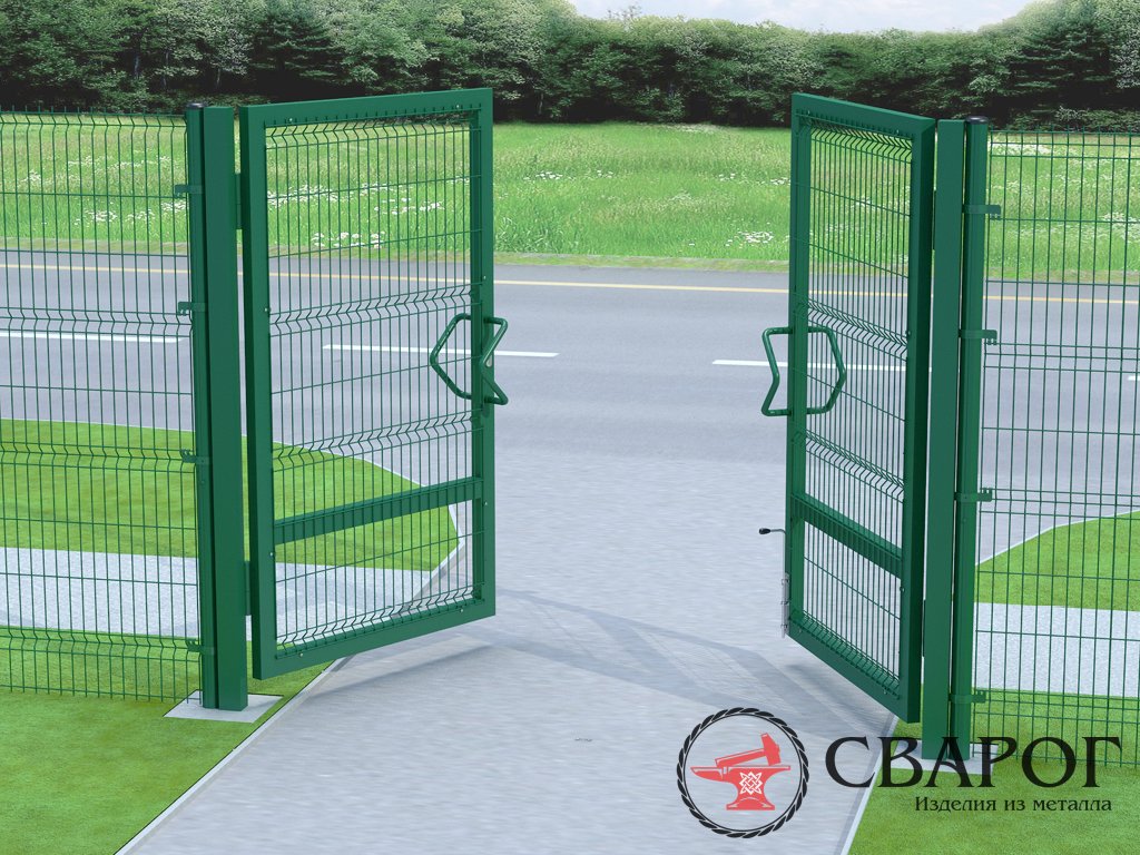 Ворота из 3D сетки фото1
