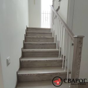П- образная лестница Осло с комбинированными перилами фото6