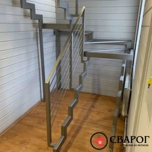 Лестница экономкласса на двух косоурах "Афон" фото4
