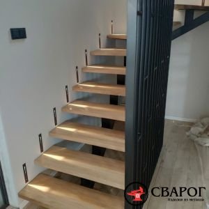 Лестница на монокосоуре с точечной подсветкой "Констанц" фото2