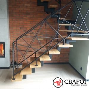 Лестница на антресольный этаж металлическая"Сеута" фото4